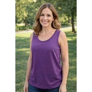 Banana Republic Purple Satin Trim Tank Top, Women's size Medium